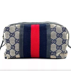 Gucci Pouch Purse Sherry GG Canvas Authentic